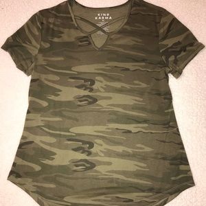Kind Karma camouflage women’s t-shirt